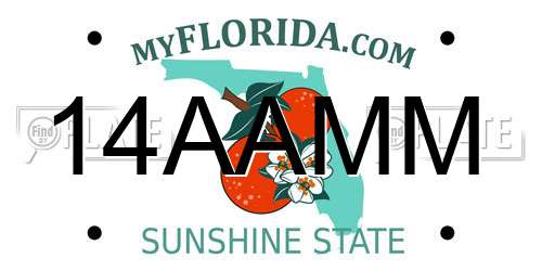 14AAMM Florida License Plate