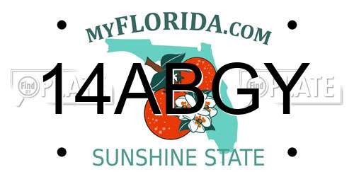 14ABGY Florida License Plate
