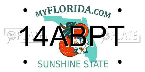 14ABPT Florida License Plate