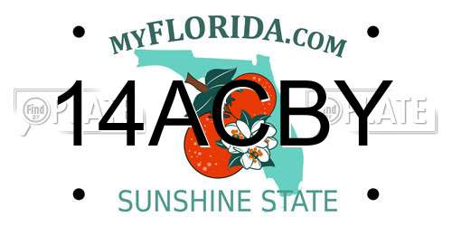 14ACBY Florida License Plate