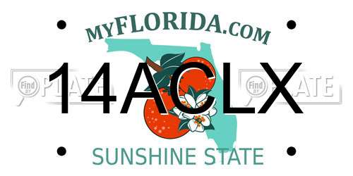 14ACLX Florida License Plate