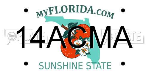 14ACMA Florida License Plate