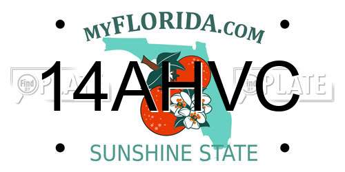 14AHVC Florida License Plate