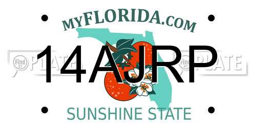 14AJRP Florida License Plate