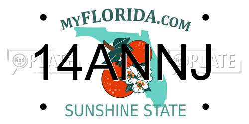 14ANNJ Florida License Plate