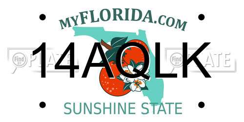 14AQLK Florida License Plate