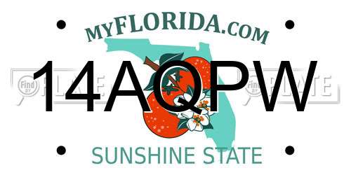 14AQPW Florida License Plate