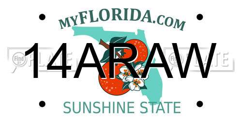 14ARAW Florida License Plate