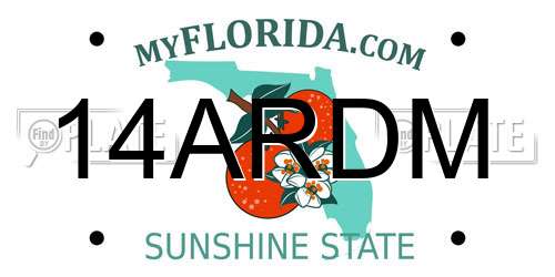 14ARDM Florida License Plate