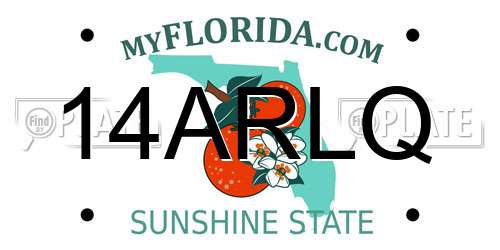 14ARLQ Florida License Plate