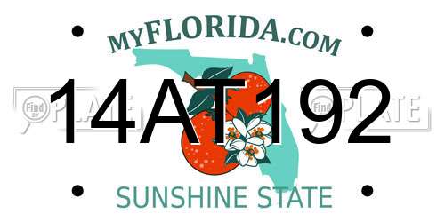 14AT192 Florida License Plate