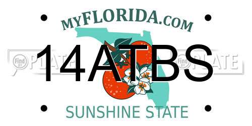 14ATBS Florida License Plate