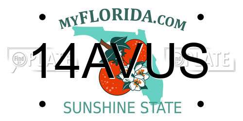 14AVUS Florida License Plate