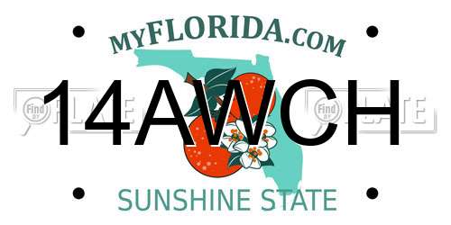14AWCH Florida License Plate