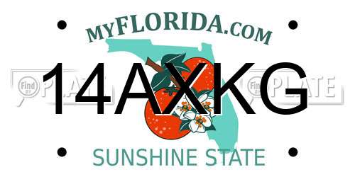 14AXKG Florida License Plate