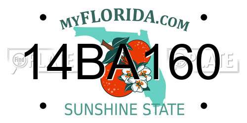 14BA160 Florida License Plate