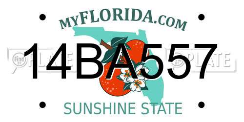 14BA557 Florida License Plate