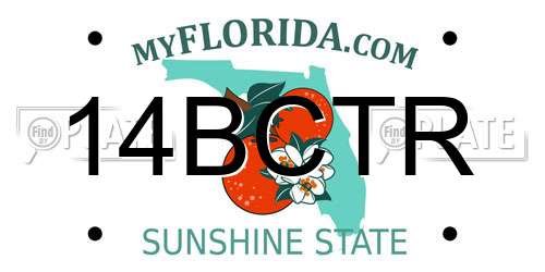 14BCTR Florida License Plate