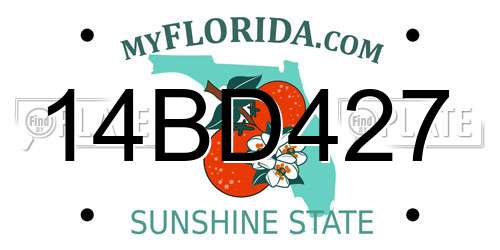 14BD427 Florida License Plate