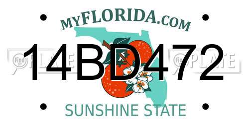 14BD472 Florida License Plate