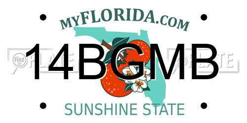 14BGMB Florida License Plate