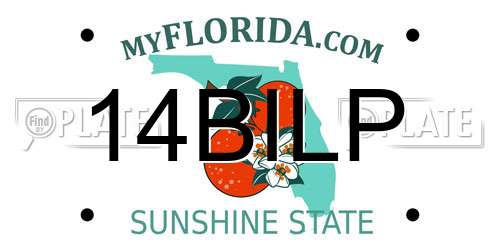 14BILP Florida License Plate