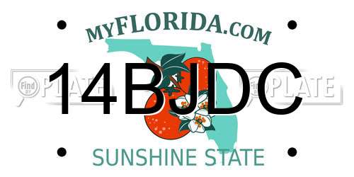 14BJDC Florida License Plate