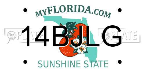 14BJLG Florida License Plate