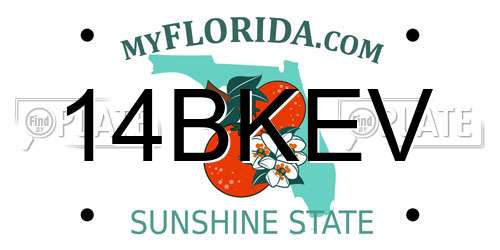 14BKEV Florida License Plate