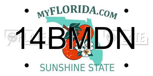 14BMDN Florida License Plate
