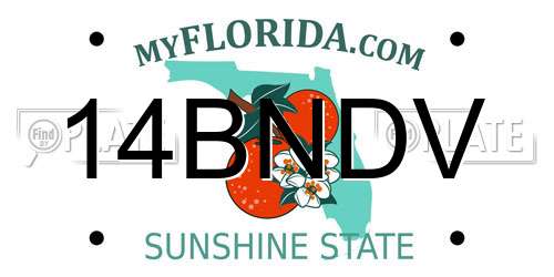 14BNDV Florida License Plate