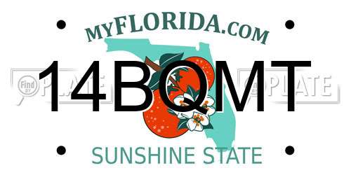 14BQMT Florida License Plate