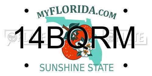 14BQRM Florida License Plate