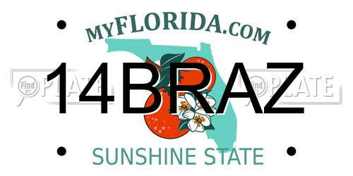 14BRAZ Florida License Plate