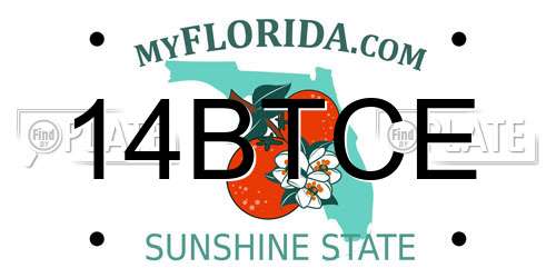 14BTCE Florida License Plate