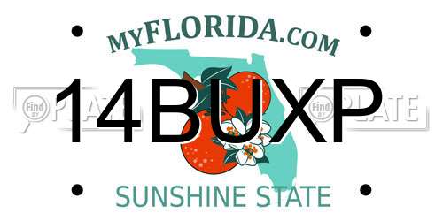 14BUXP Florida License Plate