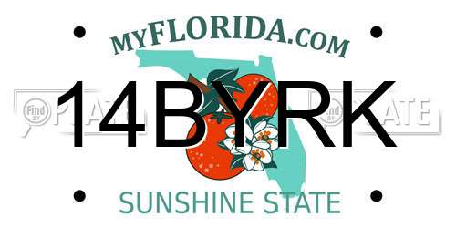 14BYRK Florida License Plate