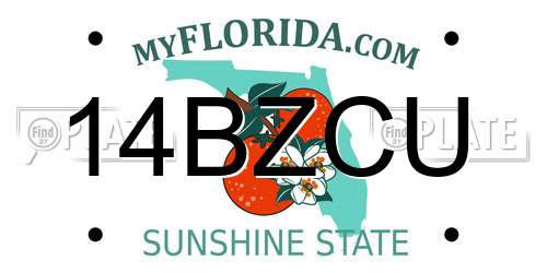 14BZCU Florida License Plate