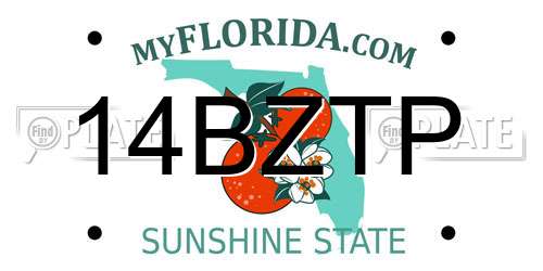 14BZTP Florida License Plate