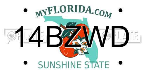 14BZWD Florida License Plate
