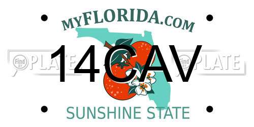 14CAV Florida License Plate