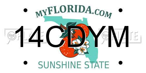 14CDYM Florida License Plate