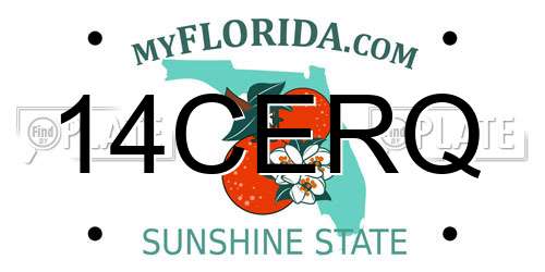 14CERQ Florida License Plate