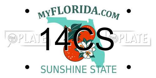 14CS Florida License Plate