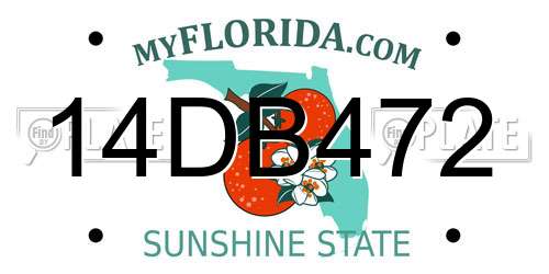14DB472 Florida License Plate