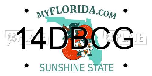 14DBCG Florida License Plate