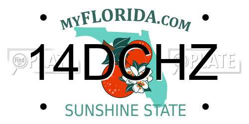 14DCHZ Florida License Plate