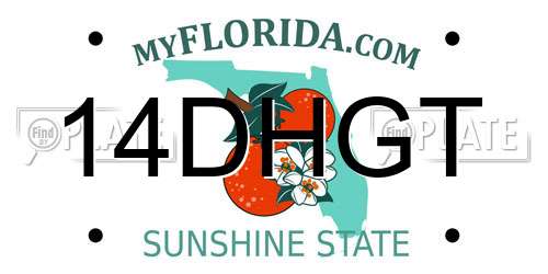 14DHGT Florida License Plate