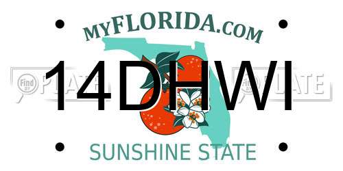 14DHWI Florida License Plate