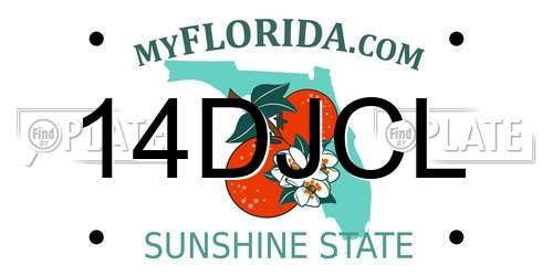 14DJCL Florida License Plate